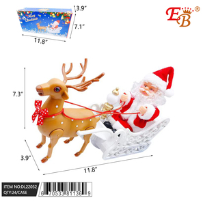 24 pezzi di lusso elettrico Santa Claus slitta eco-friendly perline metalliche occhiali artigianali vacanza prodotti interni fabbrica all'ingrosso - Product Image 1