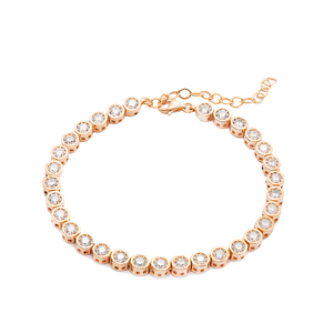 สร้อยข้อมือเทนนิสสีเงินสเตอลิงเซอร์คอนสีใสดีไซน์ทรงกลมขนาด5มม. ทำมือแบบตุรกี925 - Product Image 6