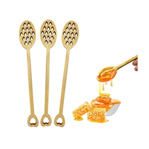 Palitos de madera personalizables para miel y tenedores de panal, utensilios para tarros de miel de la India - Product Image 5