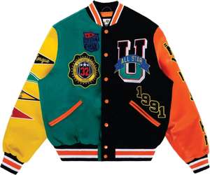 Veste de baseball Letterman pour hommes manches en cuir de laine noir véritable service OEM caractère universitaire en cuir noir Varsity - Product Image 6