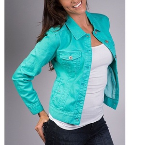 Nouveauté Winer, veste en jean pour femmes, haut court élastique long, jeans décontractés pour femmes, vestes en jean, vêtements de BD - Product Image 6