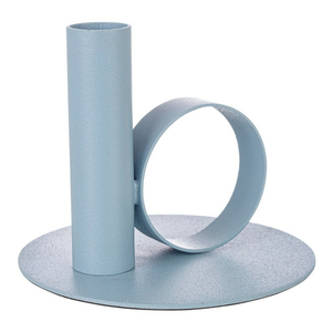 Blue Powder Coated Round Metal Modern Candlestick <b>Holder</b> Premium Quality Newly Arrival <b>Candle</b> Jar <b>Concrete</b> Finishing Unique - Product Image 1