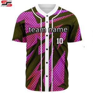 Uniformes de Béisbol Personalizados Transpirables con Estampado, 100% Poliéster, Antibacterianos, de Secado Rápido, Venta Directa de Fábrica - Product Image 3