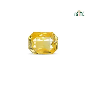 Zafiro Amarillo Natural de 4.8 Quilates (Pukhraj) - Corte Ovalado Facetado, Forma de Corazón, Cojín, Marquesa, Pera, Color Rosa, 8mm de Altura, 1mm de Diámetro del Orificio - Product Image 1