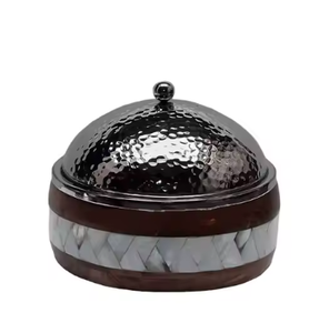 Ollas calientes sin óxido de alta calidad, cazuela con tapa martillada, cazuela de acero inoxidable para servir, plato para servir comida, ollas calientes - Product Image 6