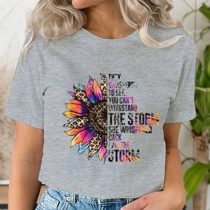 Tendance Design Élégant En Gros Chemise Pour Femmes Qualité Premium T-shirts Imprimés En 3D Nouvelles Chemises Respirantes À Demi-Manches - Product Image 3