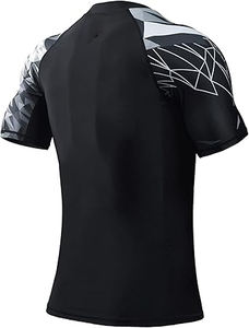 HUGE SPORTS Rash Guard à manches courtes pour homme, protection solaire UV UPF 50+ - Product Image 5
