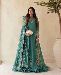 ชุดเดรสชาราปักลายด้วยมือสุดหรูสำหรับผู้หญิงปากีสถานชุดแฟนซีชุดปาร์ตี้ไข่มุกและ Gota Work georgette - Product Image 1