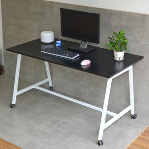Escritorio Móvil Plegable FOS de 140x70cm, Escritorio Portátil de Madera con Patas de Hierro, Altura Ajustable para Dormitorio, con Almacenamiento - Product Image 2