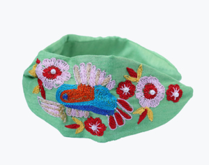 High Quality Fabric Handmade Beaded Bird <b>Headband</b> Colorful <b>Floral</b> Knot Boutique Women Accessories Soft Comfortable Wear - Product Image 2