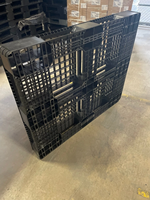Palettes en plastique empilables 48x40, transport disponible, prix attractifs, robustes, grandes, double face, HDPE 1010 1210.