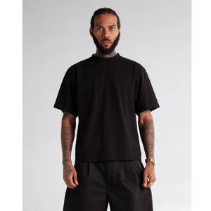 Shaka Wear Max Heavyweight cuello redondo manga corta 255 GSM 100 algodón de gran tamaño Essentials en blanco logotipo personalizado camiseta para hombres - Product Image 4