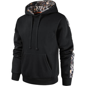 2025/2026 Men's <b>Black</b> Classic Pullover Hoodie 100% Cotton Winter Plain Dyed <b>Fleece</b> Pocket Quick Dry Breathable Everyday Casual - Product Image 1