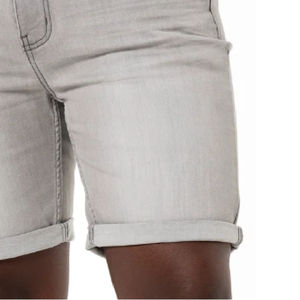 Pantalones cortos de mezclilla elegantes de gran tamaño para hombre con diseño desgastado y dobladillo deshilachado-Moda informal de verano - Product Image 5