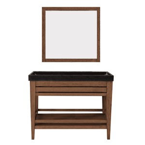 Margaret ที่เก็บของในสวนสไตล์โมเดิร์นคันทรี่ตู้ครัวสีดำล้วน MDF แผงทึบบานพับกันน้ำกระเด็น - Product Image 3