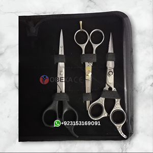 Juego de alicates de extensión de cabello profesional con 3 tijeras de peluquero-Herramientas de estilismo Premium para uso en salón - Product Image 2