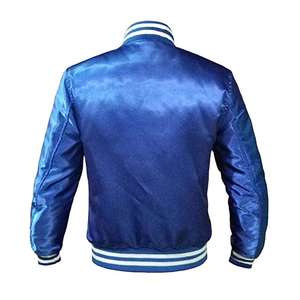 Chaqueta universitaria de satén de poliéster 100% hecha a medida al por mayor chaquetas de béisbol de satén chaquetas Lettermen - Product Image 2