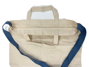 Bolsa de lona de algodón personalizable para damas portátil con dos estilos diferentes de asas para la moda de verano - Product Image 4