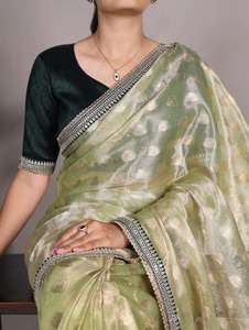 Premium <b>Tissue</b> Silk Saree Traditional Handloom Design Elegant Look Ideal For <b>Wedding</b> Functions By Export - Product Image 2