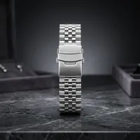 Bracelet de montre intelligent unisexe de luxe GD041 en acier inoxydable avec boucle en acier inoxydable, bracelet de montre souple et réglable, pièces de montre