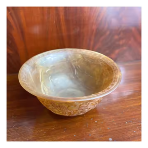 Cuencos de cuerno de diseño único, cuencos de cena de cuerno de vaca de forma redonda y 2025 cuencos de servicio dulces únicos disponibles en todos los tamaños para hoteles - Product Image 3