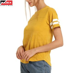 Camiseta de Algodón para Mujer, Informal, para Verano, Tela Suave, Camiseta Estampada para Chicas, Moda Diaria - Product Image 1