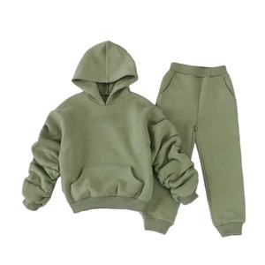 Vente chaude Enfants Survêtement Confortable Enfants Plaine Survêtements Pantalons De Survêtement Deux Pièces Enfants Vêtements À Capuche Survêtement chez Nurak - Product Image 3