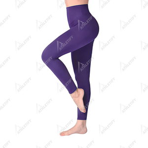 Leggings de yoga à taille élastique, fabrication directe d'usine, leggings de sport pour femmes, taille haute, spandex/polyester, 220g, commande en gros, fabricant OEM - Product Image 3