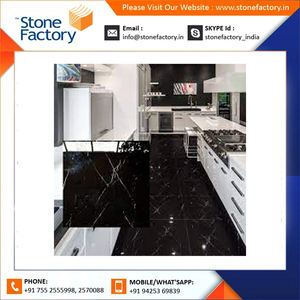 Dalle d'onyx noir marine unique la plus récente pierre naturelle villa indienne pierre manufacturée au prix le plus bas - Product Image 2