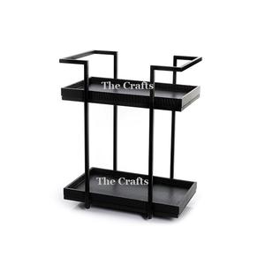 Chariot de service en fer à deux niveaux avec roues taille et forme personnalisées chariot de service de nourriture pour les meilleures ventes - Product Image 4