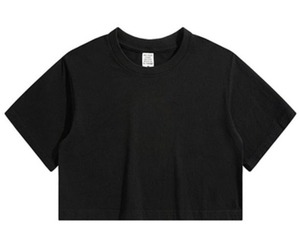 T-shirt, blanc Slim Fit strass haut personnalisé 100% coton biologique filles dames femmes haut court t-shirt pour femmes Sexy - Product Image 6