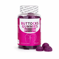 Bonbons Gommeux Premium pour l'Amélioration des Fesses, Courbes Attrayantes, Lifting Efficace des Fesses, Agrandissement des Hanches, Récupération Post-Liposuccion, Vitamines BBL pour Femmes, 60 Unités
