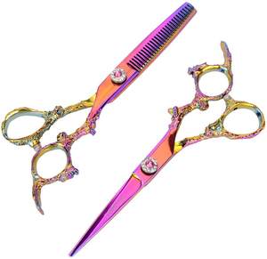 Tijeras de adelgazamiento de peluquero Makas profesionales, juego de tijeras de peluquería, tijeras de corte de pelo de salón con mango de acero, herramienta de belleza - Product Image 1