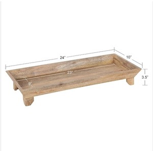 Plateaux finis en bois naturel de meilleure qualité Plateau de service en bois de manguier Plateau décoratif rectangulaire en bois Décor et utilisation de service - Product Image 3