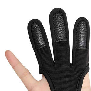 Gants de tir à l'arc en cuir de vache véritable pour sports de plein air OEM avec bout des doigts pour la chasse et le tir - Product Image 6