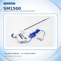 YYF SM1500 Scelleuse vasculaire laparoscopique vétérinaire 5 mm, tige longue 37 cm, à embout droit, réutilisable, autoclavable, forceps chirurgical