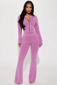 Compro al por mayor de dos piezas de alta calidad premium lavado Slim fit personalizado impreso traje de sudor Conjunto para las mujeres - Product Image 6