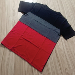 เสื้อยืดผู้ชาย ผ้าคอตตอนหนานุ่ม แขนสั้น คอกลม 220GSM เสื้อยืดออกกำลังกาย เสื้อยืดวิ่ง สำหรับผู้ชาย - Product Image 1