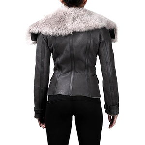Chaqueta de Piel de Cordero Genuina para Mujer, Precio de Fábrica en Línea, Impermeable, Tecnología POWER DRY, Colores/Tallas/Logotipo Personalizables, Invierno - Product Image 3