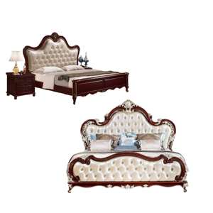 Wholesale Price Antique Luxury Design King And Queen Wooden <b>Bed</b> For Bedroom Furniture Bedroom Set Direct Factory - Product Image 5