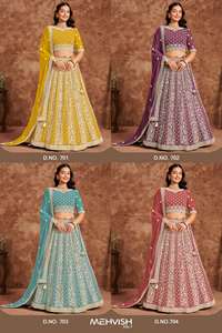 Élégance Dressing Attractive Trending Outfit Faux Georgette Lehenga Choli & Dupatta Avec Fil Et Séquence Travail Femme Mode - Product Image 5