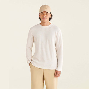 OEM/ODM Custom <b>T</b> <b>Shirt</b> Silk Screen Printing logo Mens Regular Fit Heavyweight 100% Cotton <b>Long</b> <b>Sleeve</b> Knitted Eco-Friendly - Product Image 2