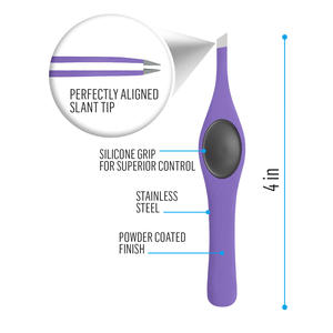 แหนบต่อขนตาแบบด้ามจับ90องศาทำจากสเตนเลสพร้อมปลายแหลมไฟเบอร์บรรจุกล่องส่วนตัว - Product Image 1