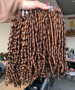 มัดผมคนงอนแบบเวียดนามผมหยิกพิกซี่ผมลอนบริสุทธิ์ผมฟูมิม้วนผมมัดคู่ - Product Image 2