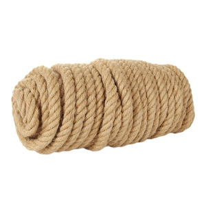 Corde de chanvre naturelle de 6mm Corde de sisal torsadée décorative tressée colorée - Product Image 2