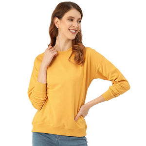 Nueva sudadera de mujer con manga larga de moda Lisa personalizada Color sólido polar Fitness precio barato elegante sudadera de mujer - Product Image 1