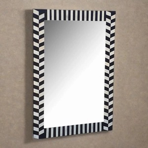 Espejo de Pared con Incrustaciones de Resina de la Mejor Calidad, Blanco y Negro con Incrustaciones de Hueso, Decoración del Hogar, Marco de Espejo de Pared con Incrustaciones de Resina de la Mejor Calidad - Product Image 1