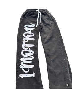 Ensemble de sweat à capuche vintage personnalisable pour homme, grande taille, en polaire épaisse 1500g, polyester, délavé à l'acide, orné de strass, style streetwear - Product Image 5