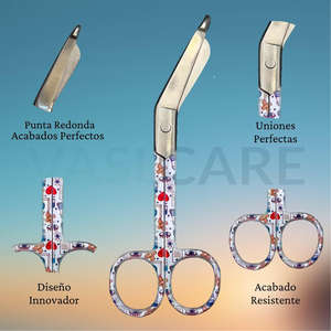 กรรไกรตัดผ้าพันแผลใช้สำหรับปฐมพยาบาลนักเรียนดีไซน์แบบทู่รูปแบบที่สวยงาม - Product Image 5