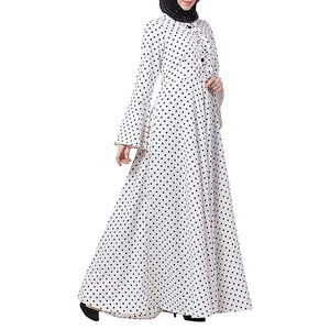 Abaya islamique pour femmes de haute qualité - Personnalisable, tissu en mousseline de coton 100%, taille plus, design simple et uni, coupe trapèze - Product Image 3